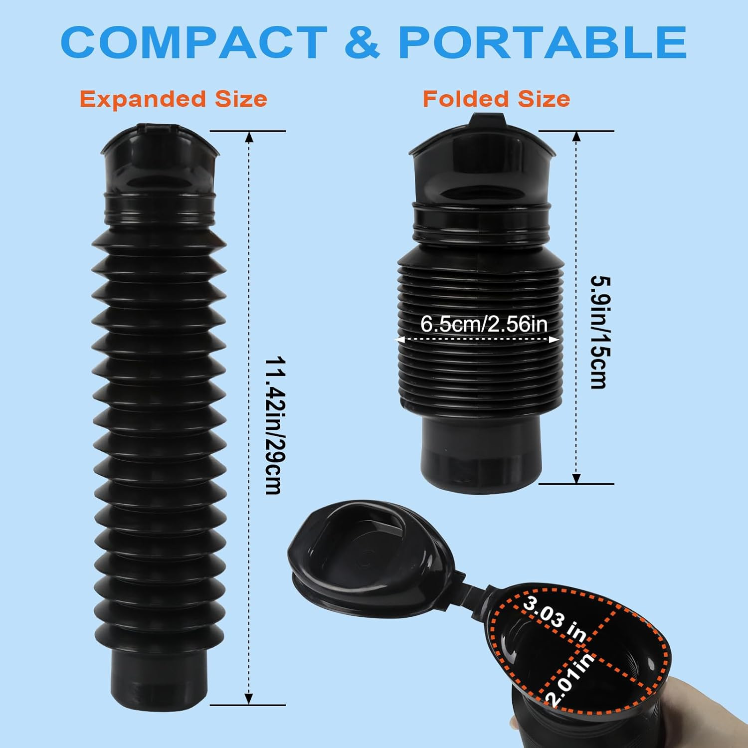 Pee Bottles for Men, Portable Urinal for Men, Collapsible Urine Bottle 750ML, Ca