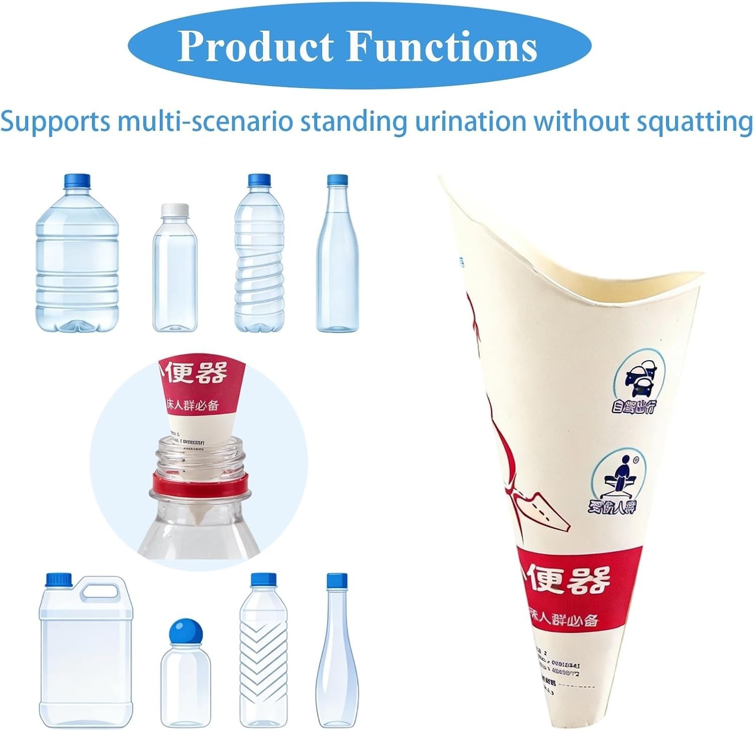 24Pcs Standing Women Pee Funnel,Leak-Proof Portable Female Urinal | Disposabl…