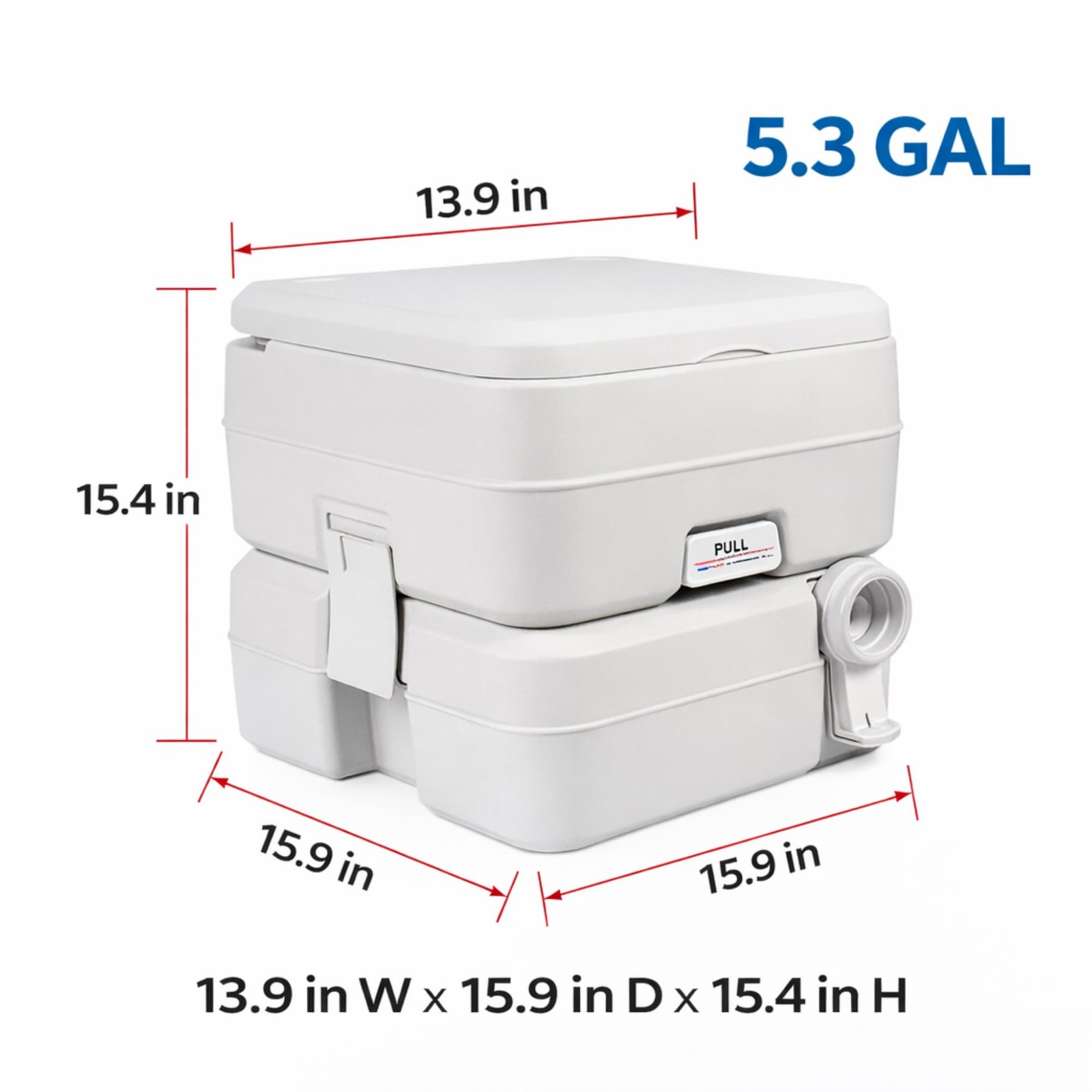 Portable Toilet for RV, Boat, and Camping (5.3 Gallon – Multifunctional)