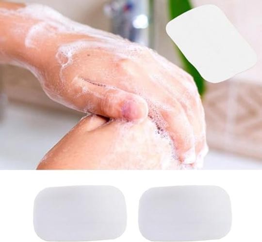 500 Pieces White Portable Disposable Paper Soap Sheets for Travel and Outdoor