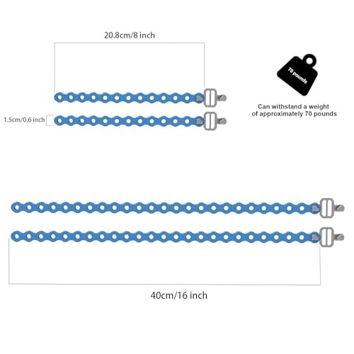 Modular Straps, Safety Strap Set to Secure Splits, 70 pound load, 8″ and Blue