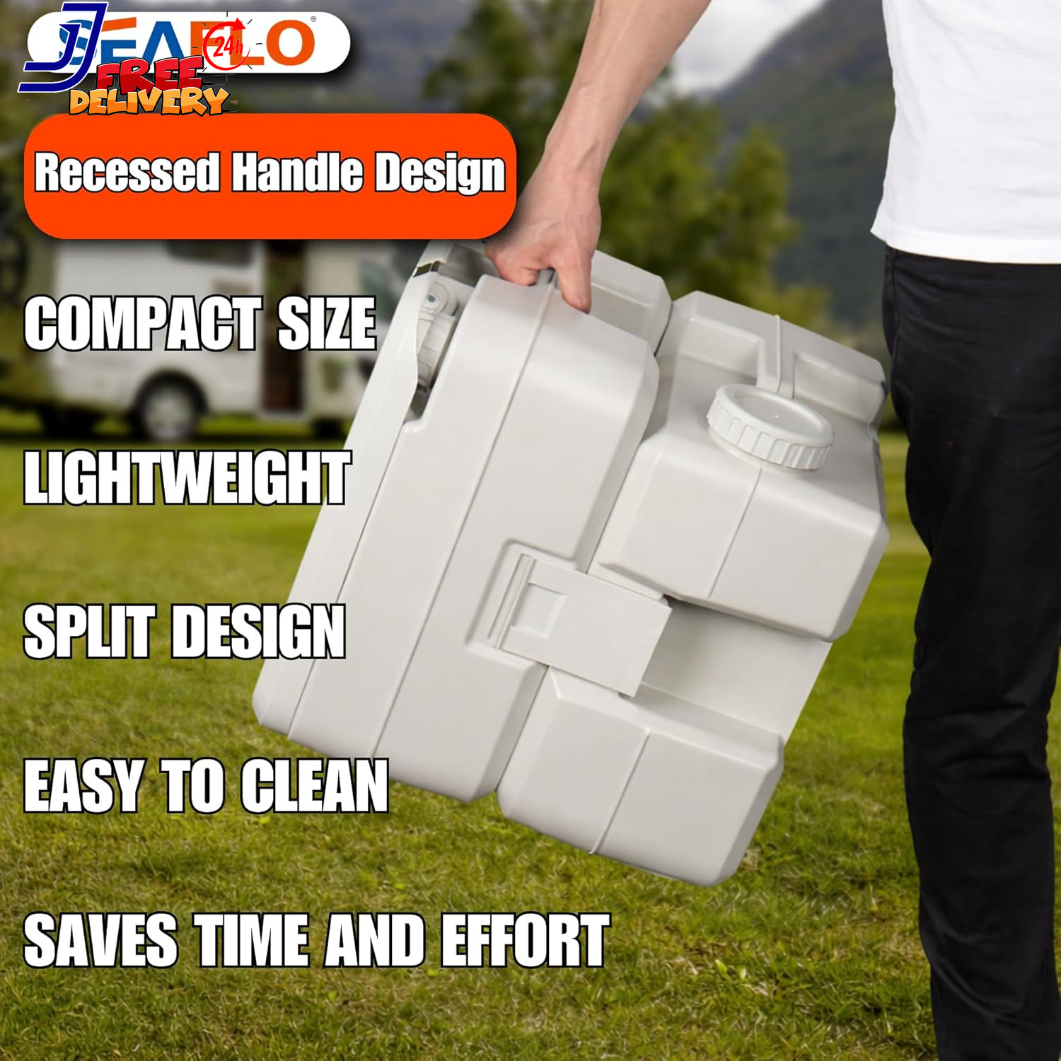 5.3 Gallon Portable Toilet for RV, Boat & Camping Multifunctional Convenience