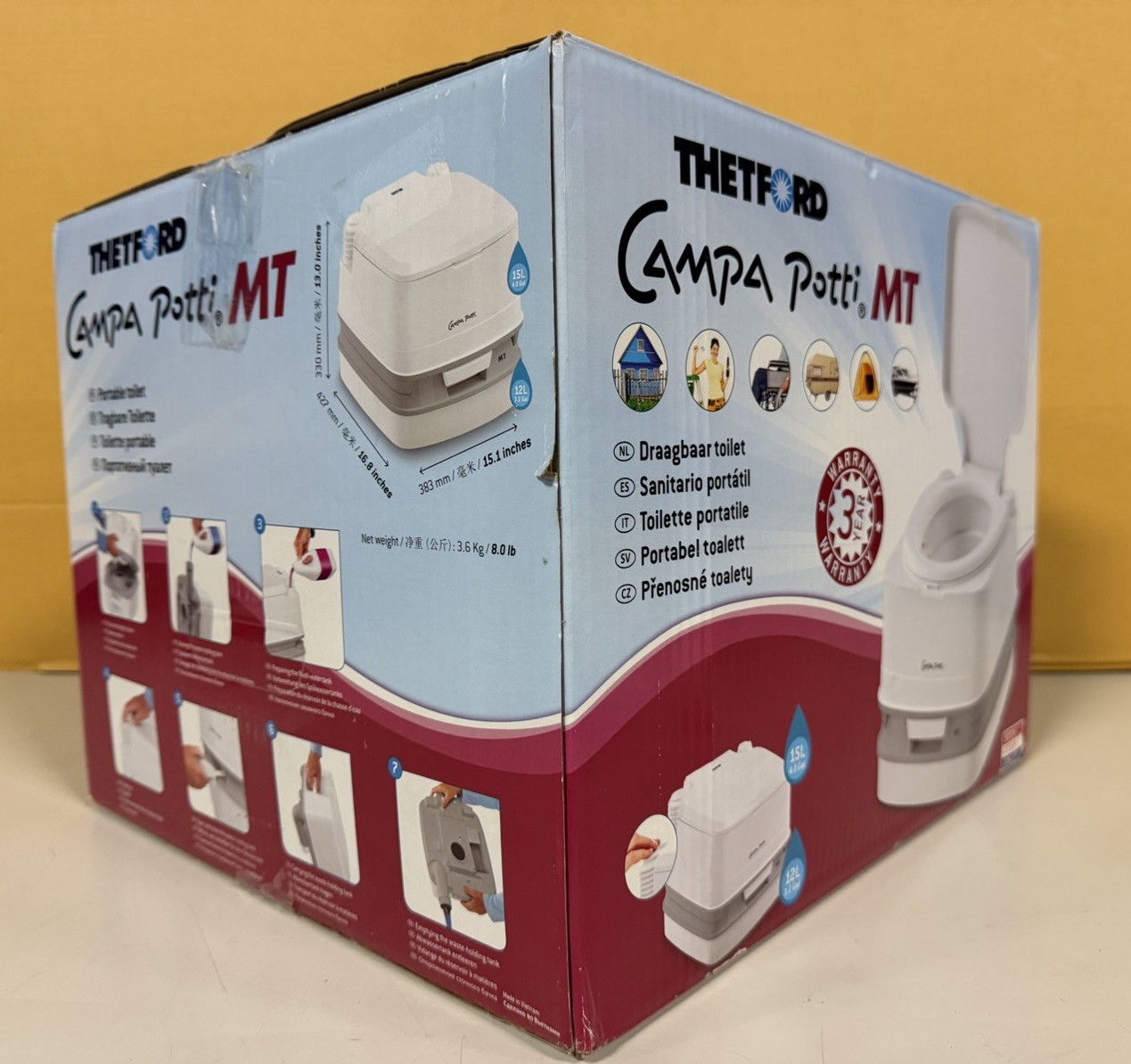 Thetford 92874 Campa Chem Campa-Potti MT, Free Fast Shipping