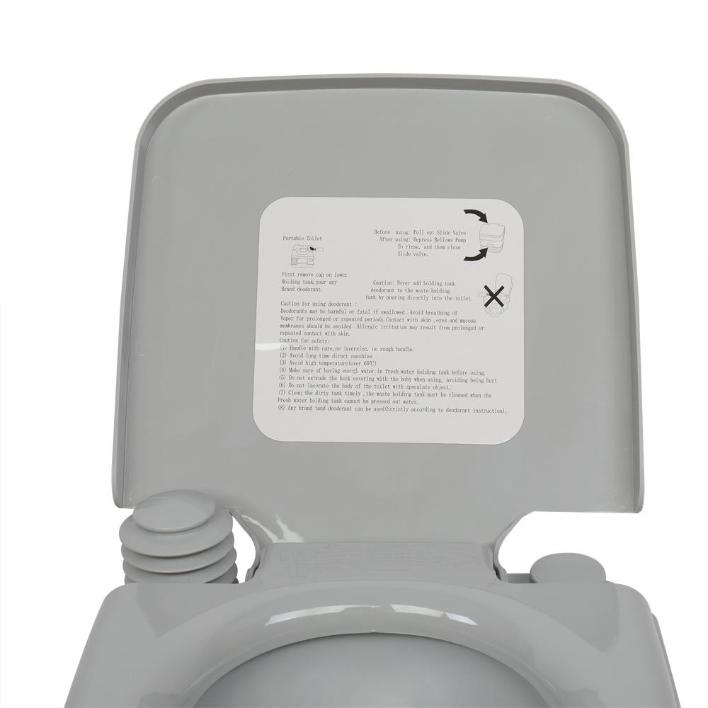 2.6 Gallon 10L Portable Toilet Flush Travel Camping Outdoor Indoor Commode Potty