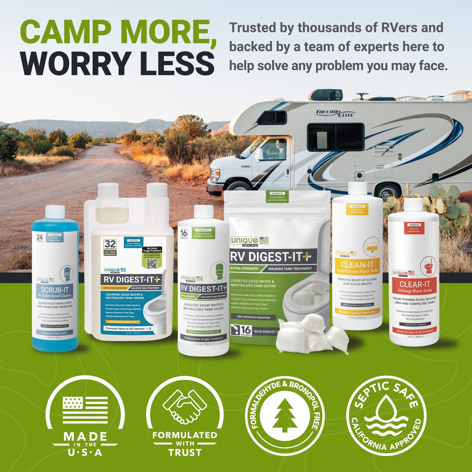 Unique RV Digest-It Toilet Treatment Pods, 20 Count