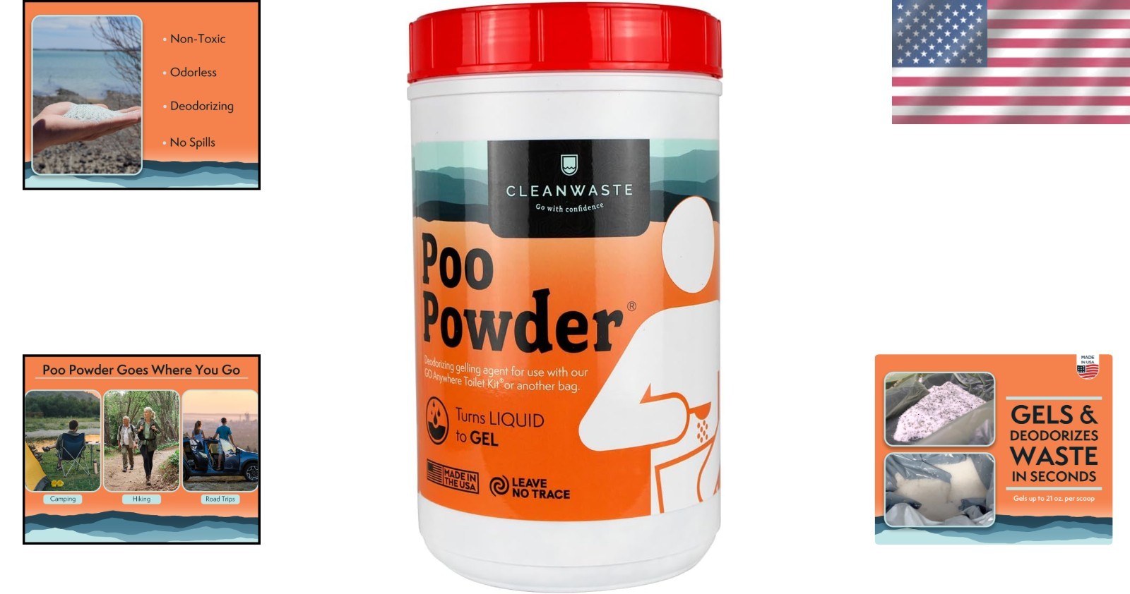 Eco-Friendly Poo Powder for Travel and Emergencies – Sanitary Waste Treatment