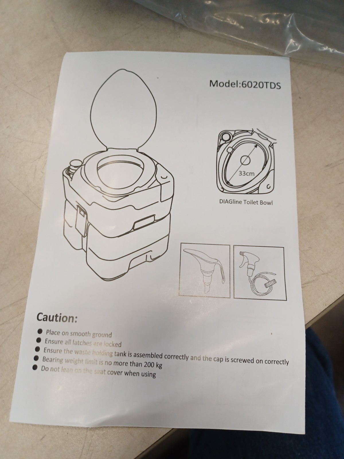 KOhree Portable Toilet series 6020TDS