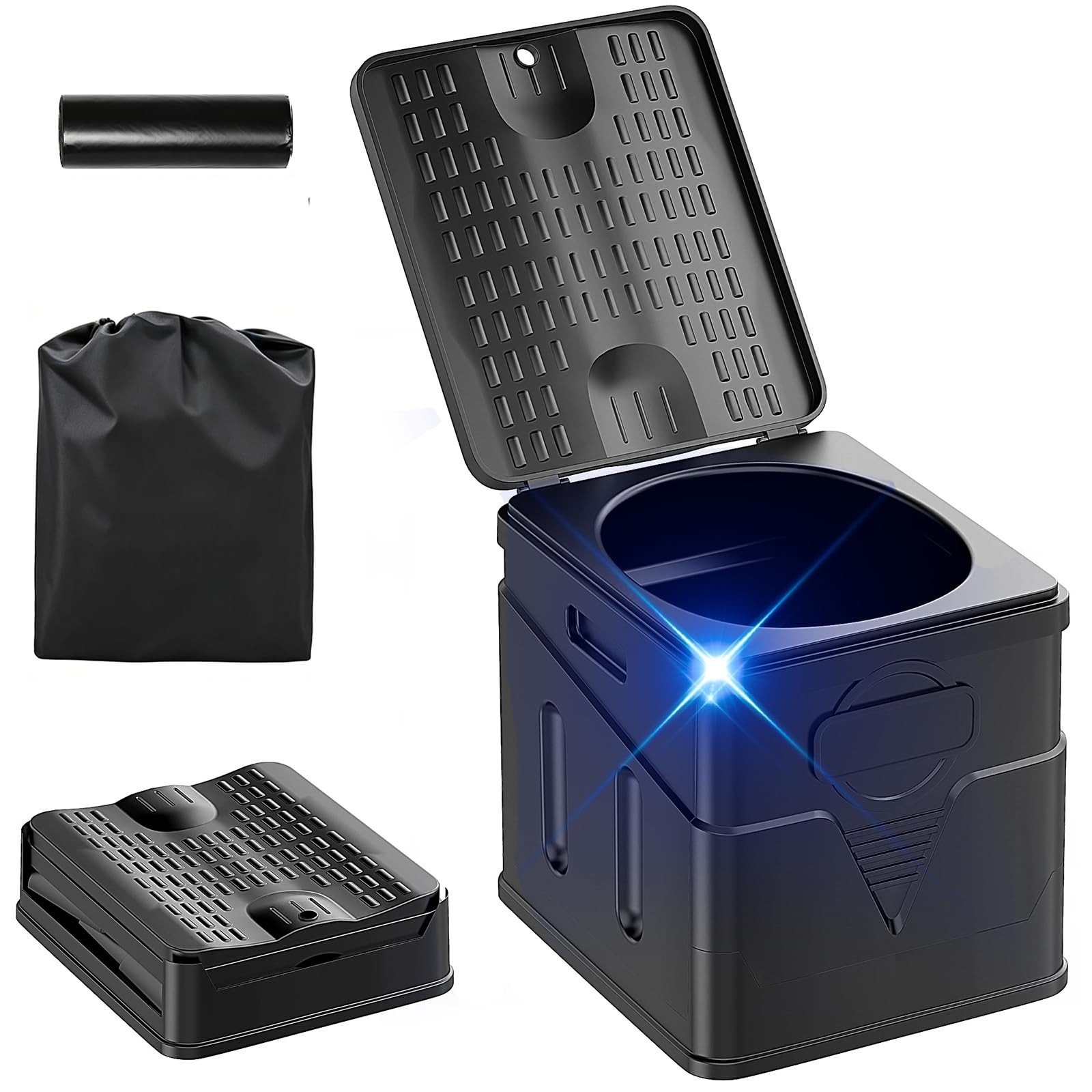 Portable Camping Toilet for Adults, 400 lb Capacity, Foldable, Easy to Carry