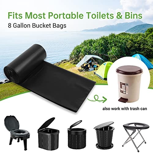 Portable Toilet Replacement Bags, 25 Count 8 Gallon 1.5 Mil Super 25pcs