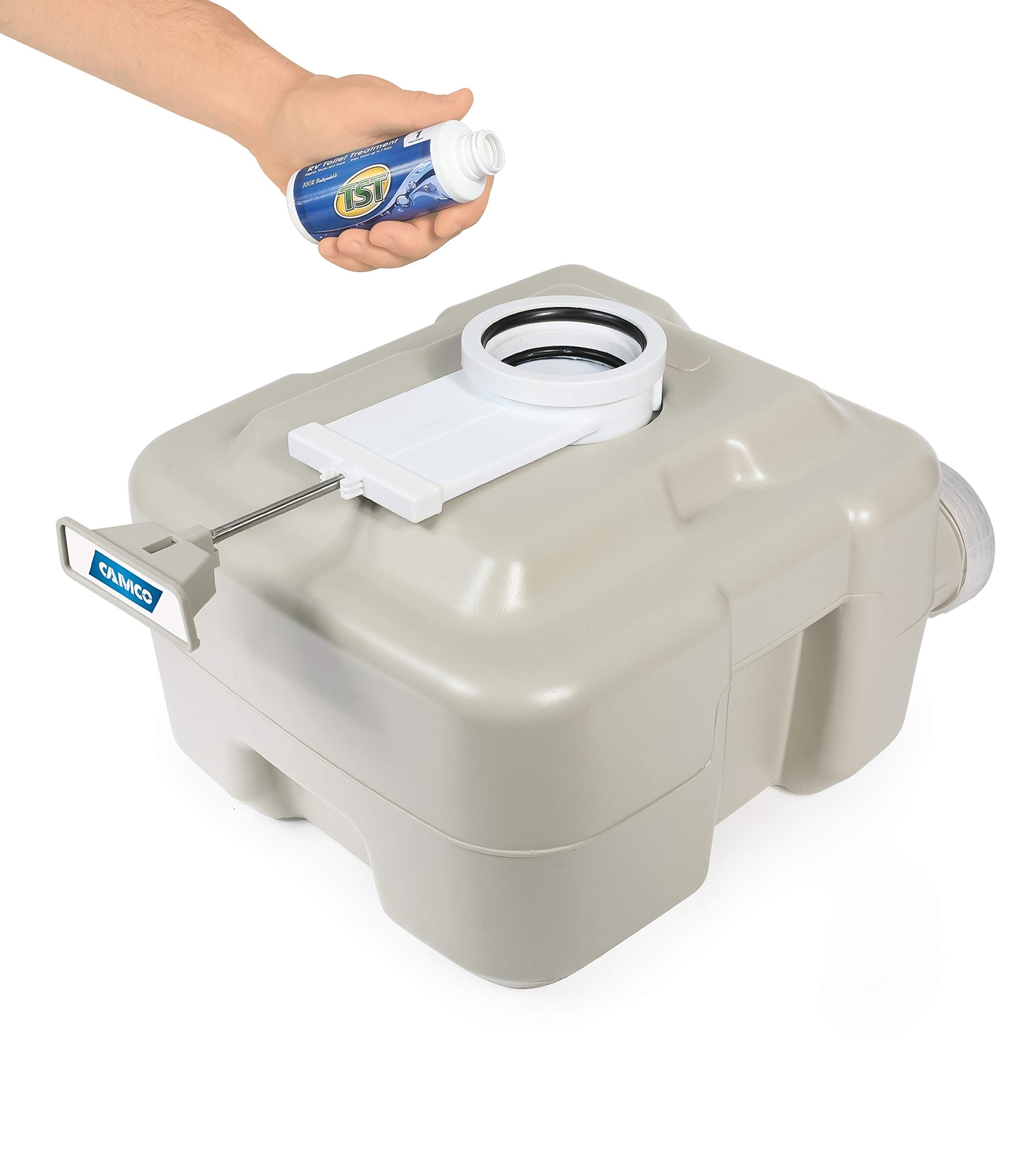 5.3 Gallon Portable Travel Toilet for Camping RV Boating with Odor Locking Tank