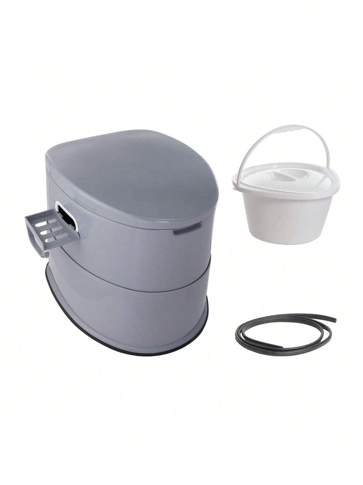 Portable Camping Toilet 1.3 Gal Bucket Paper Holder 300lb