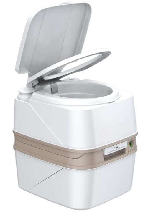 Inodoro portátil 4,8 galones para camping, RV y barcos uso exterior, Nuevo