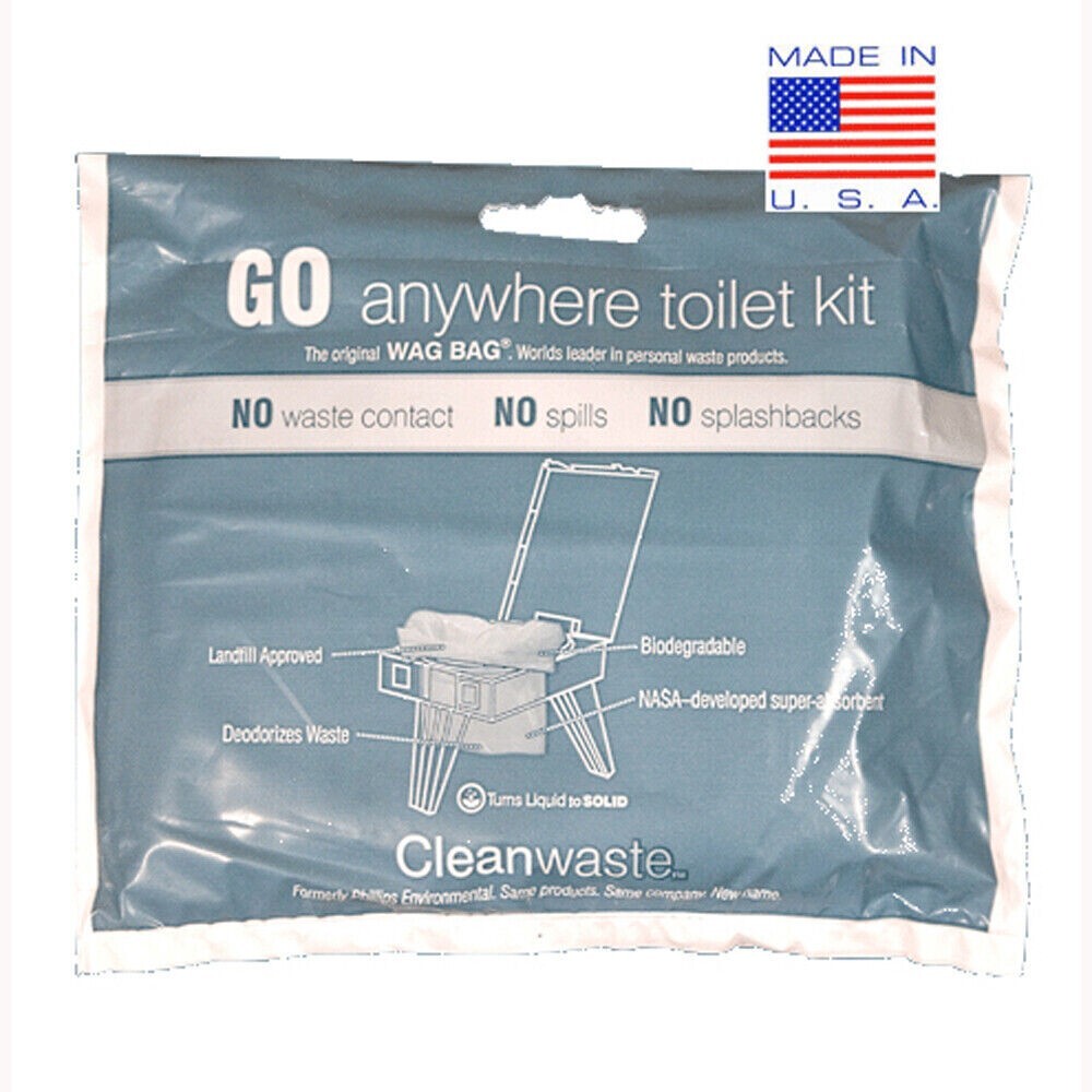 CLEANWASTE Privacy Shelter Tent & Toilet & 100 Go Anywhere WAG Bags