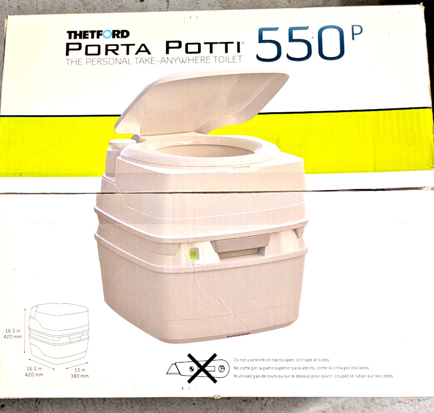 Thetford Porta Potti 5.5 gal Portable Toilet 550P NEVER USED! – Open Box
