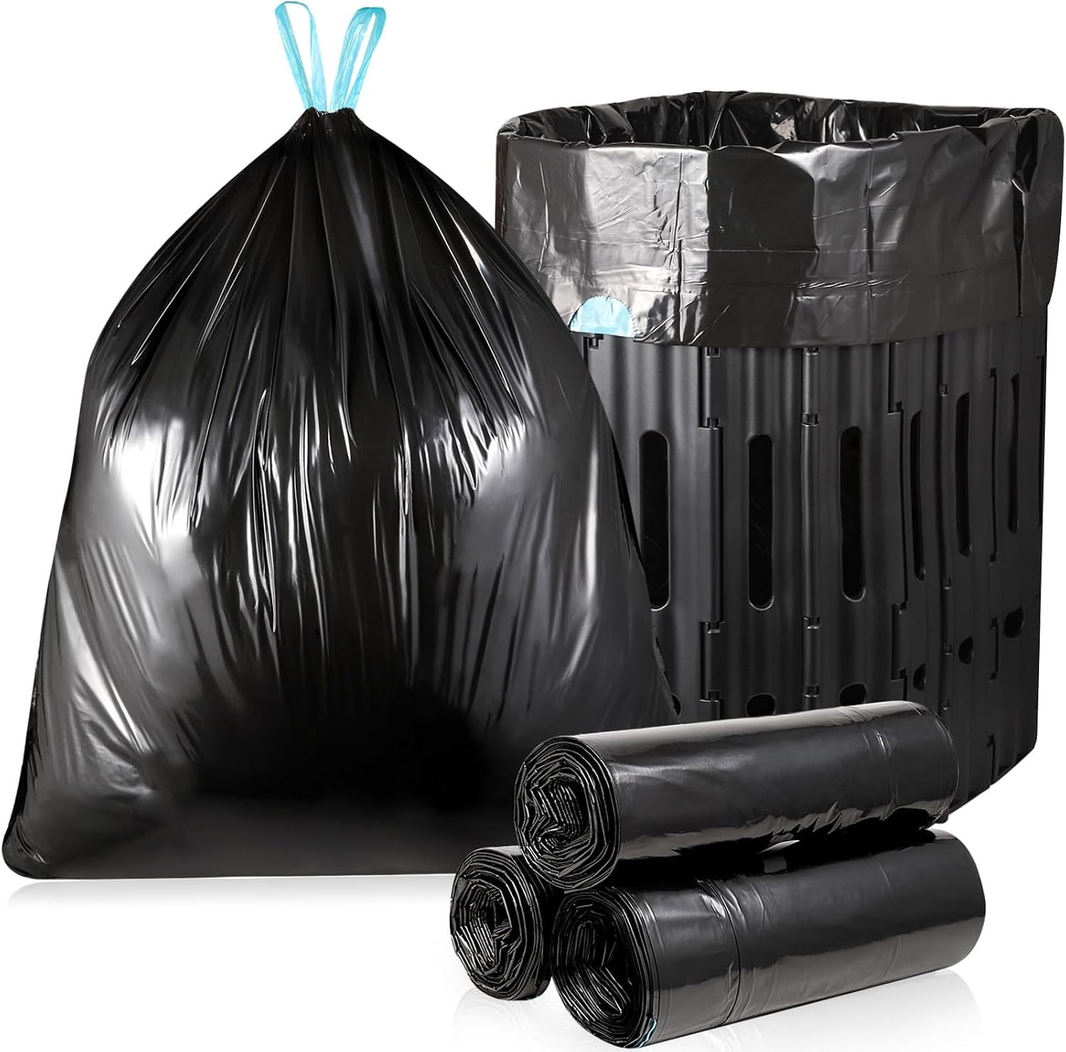 30 Portable Toilet Bags with 30 Poo Gel Set, 8 Gallon Capacity | Camping Toilet
