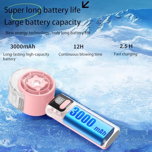 Handheld Misting Fan, Portable Personal Fan with Pink Handheld Misting Fan pink