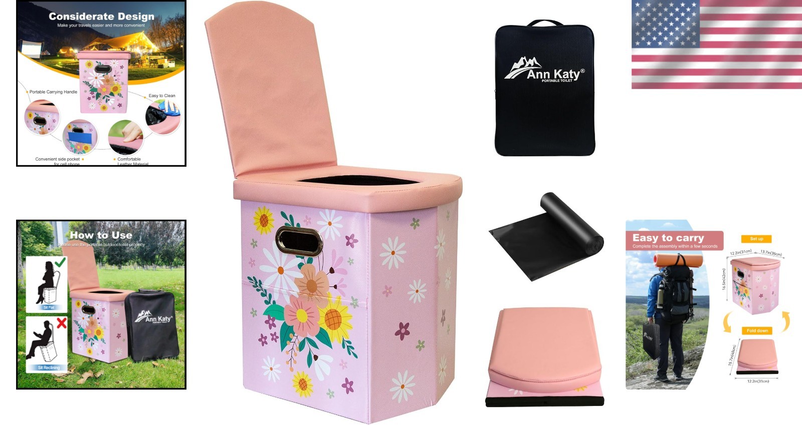 Multifunctional Portable Camping Potty – Waterproof Bag