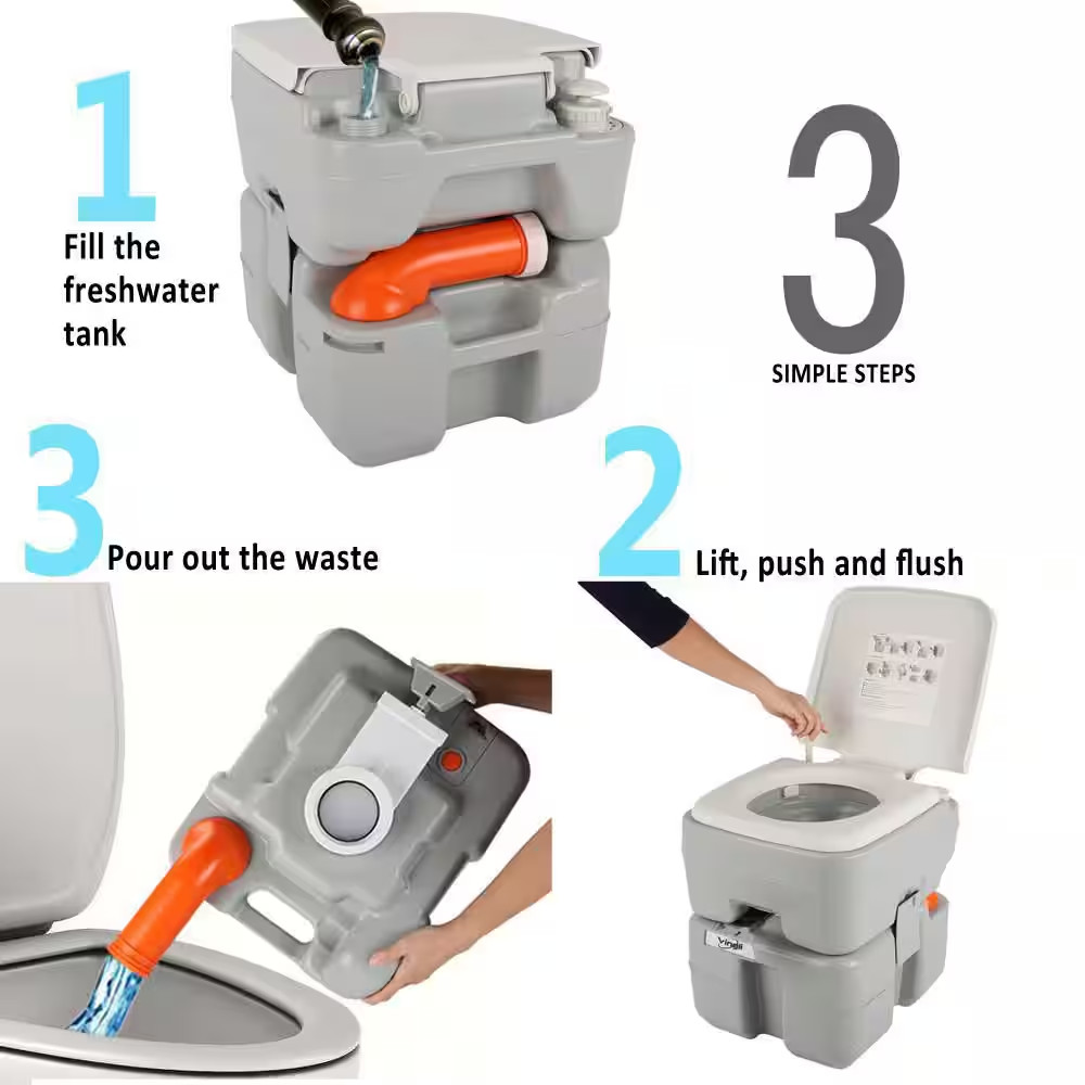 Portable Sink Hand Washing Station and 5.3 Gal. Flushing Toile Combo