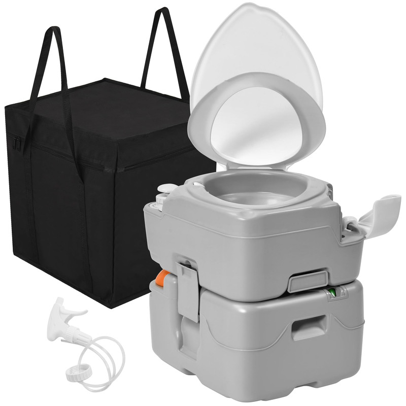 Yitahome Portable Toilet Camping Porta Potty 5.8 Gallon Diagonal Bowl Hand