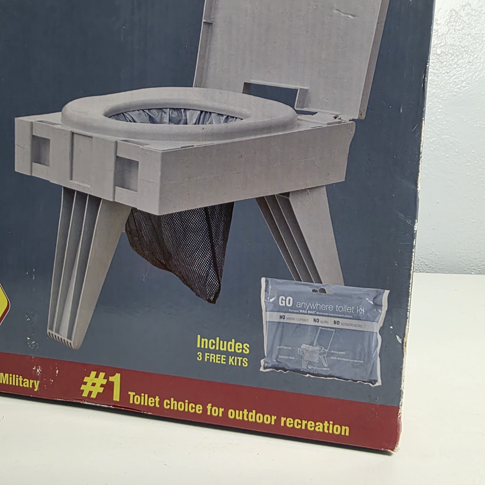 CLEANWASTE PORTABLE TOILET W/SAMPLE KIT OUTDOOR CAMPING TENT BRAND NEW IN BOX