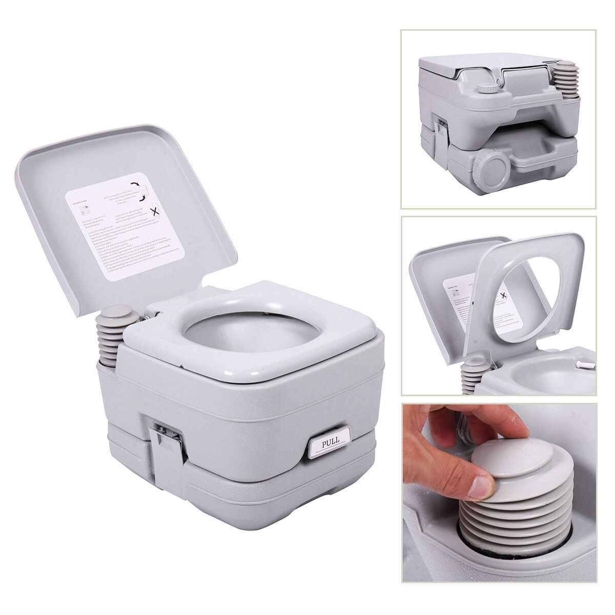 PENNYNANA 2.6 Gallon Portable Camping Toilet Travel Vehicle Boat Toilet Potty