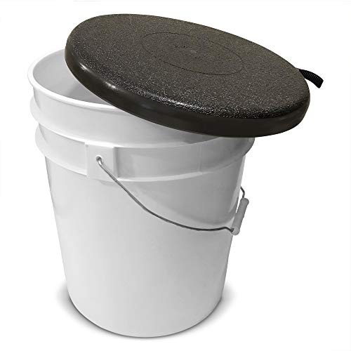 Bucket Lid Seat for 5 gallon bucket by Bucket Lidz Black