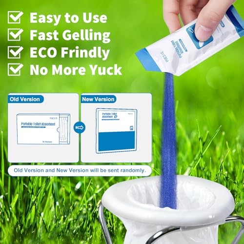 Poo Absorbent Gel Powder for 0.35 Ounce (Pack of 25) Camping Toilet Gel Only