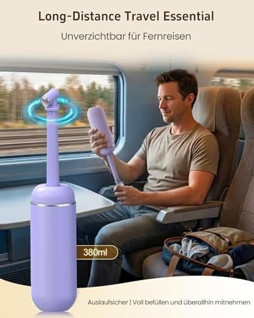 Portable Bidet for Travel & Camping – Manual Squeeze Handheld General Purple