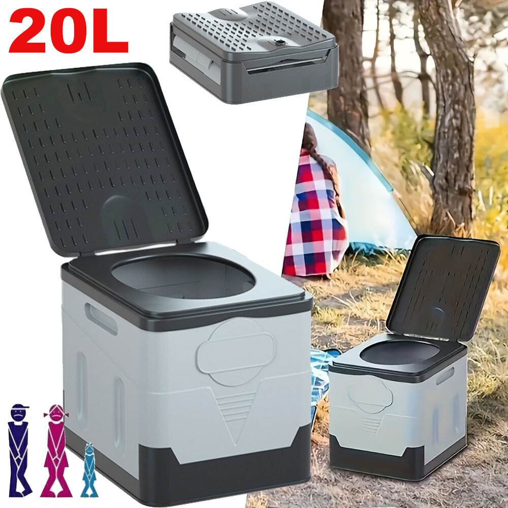 20L Portable Folding Toilet Seat For Camping Toilet Travel Hiking Outdoor Potty