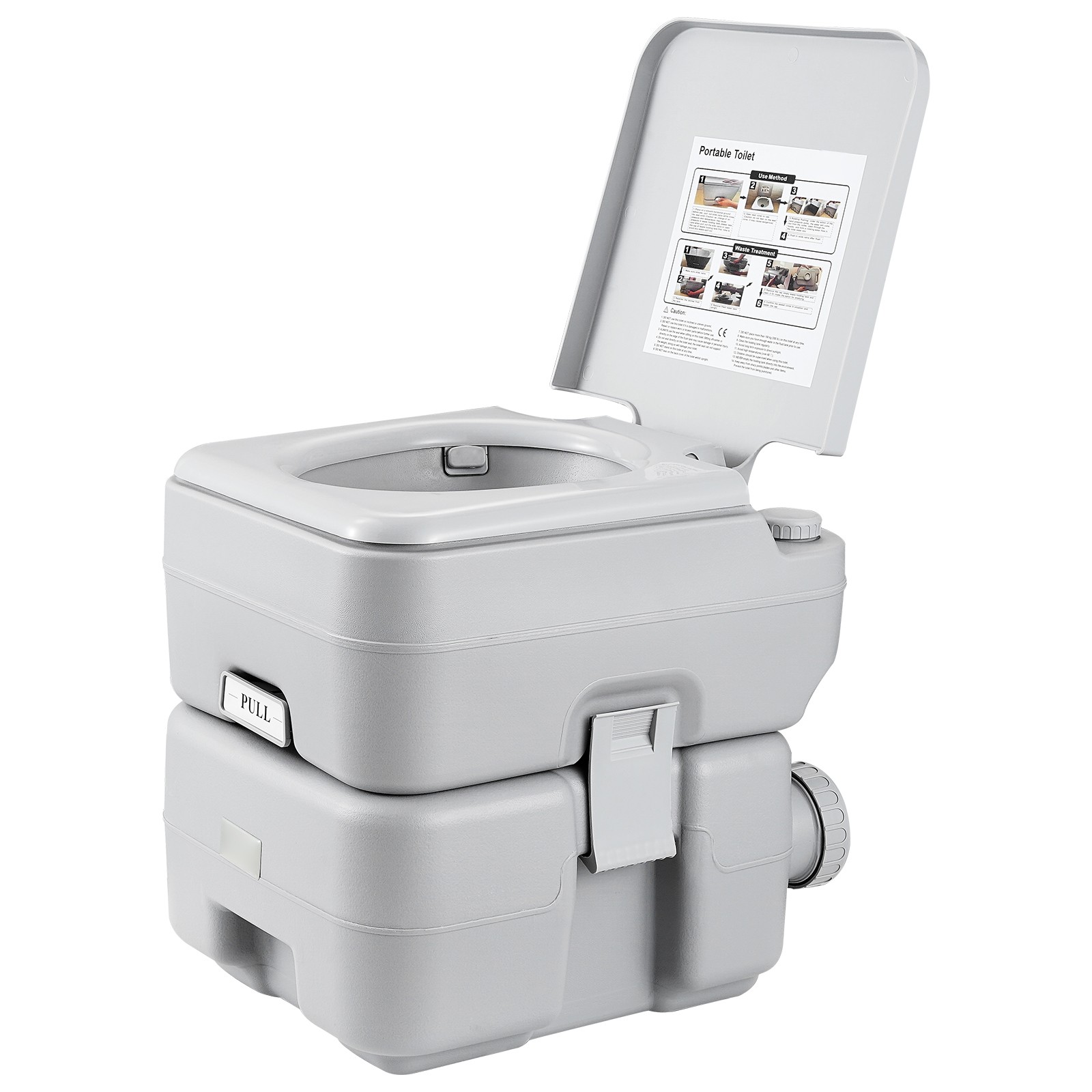 Uimoso Portable 5.3 Gal Travel Toilet with Flush and Carry Bag for Camping