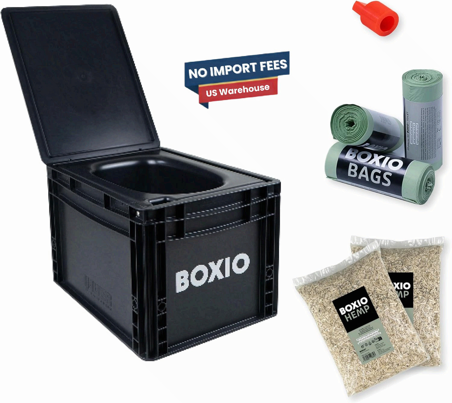 BOXIO Mini Portable Toilet PLUS Camping Composting Compact Car Boat New