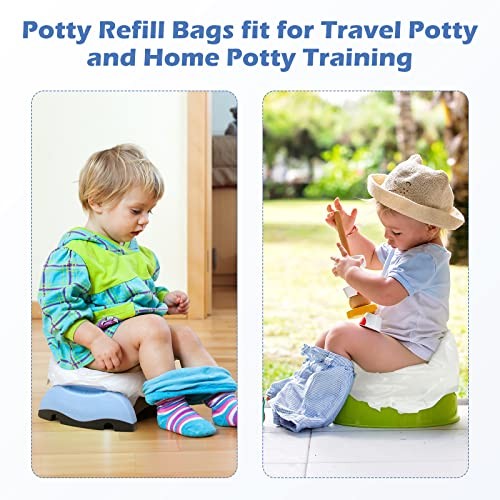 [30 Counts] Disposable Potty Liners with Absorbent Pads, Portable 30 Packs