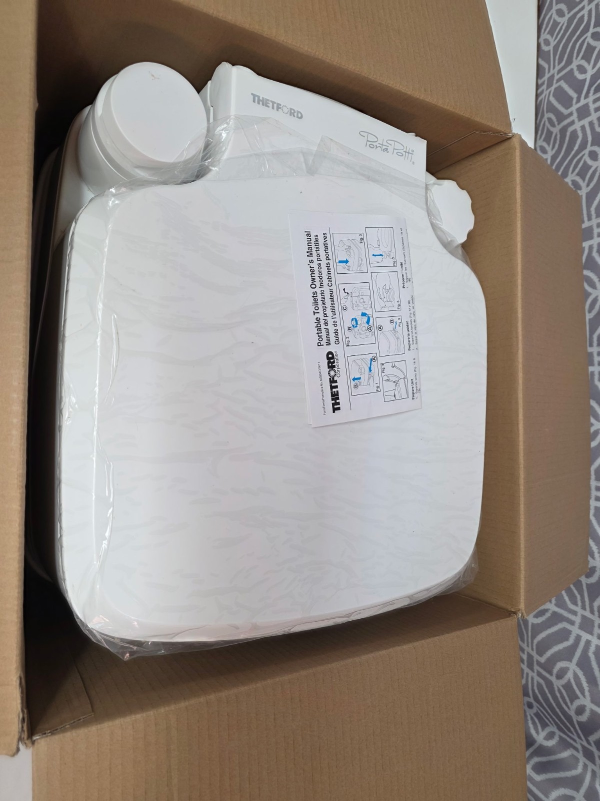 THETFORD 92850 PORTA POTTI 320 P Portable Camping Toilet, RV Camper Trailer