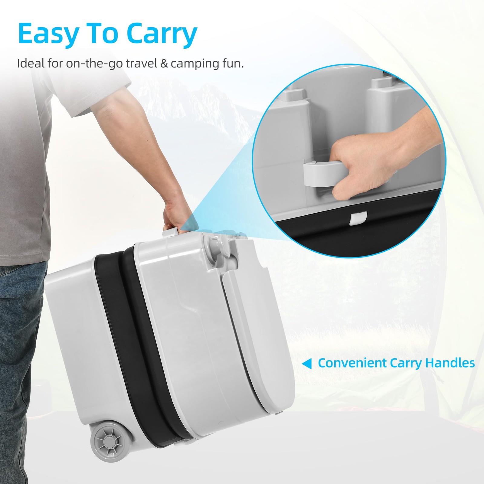Yitahome 5.28 Gallon Portable Toilet For Camping Rv Travel Porta Potty