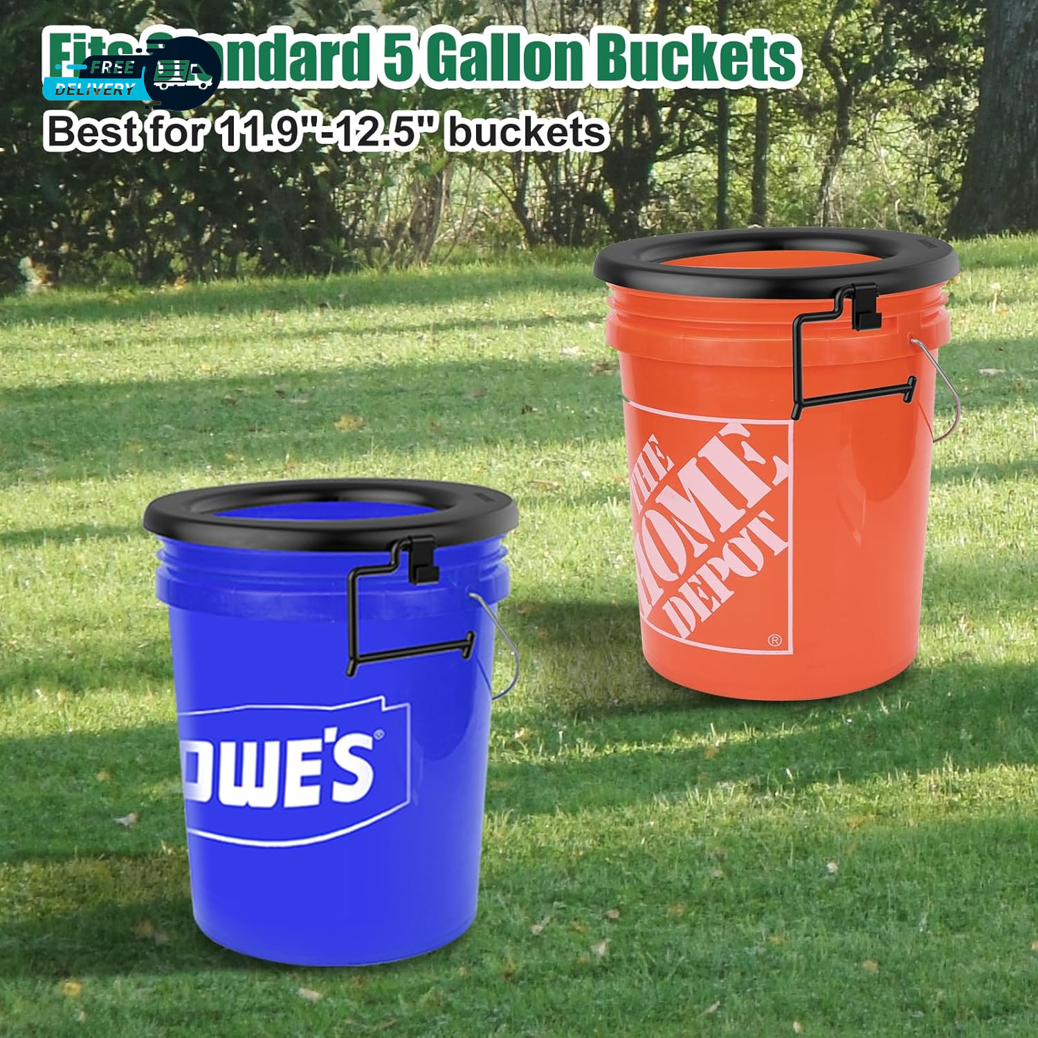 Bucket Toilet Seat Portable Toilet Seat for 5 Gal Buckets Camping Toilet Seat