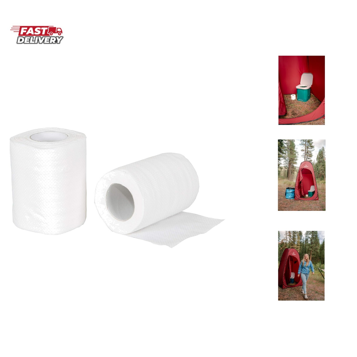 Biodegradable Toilet Tissue – 2 Pack 356,White,5.5″ L x 4″ W