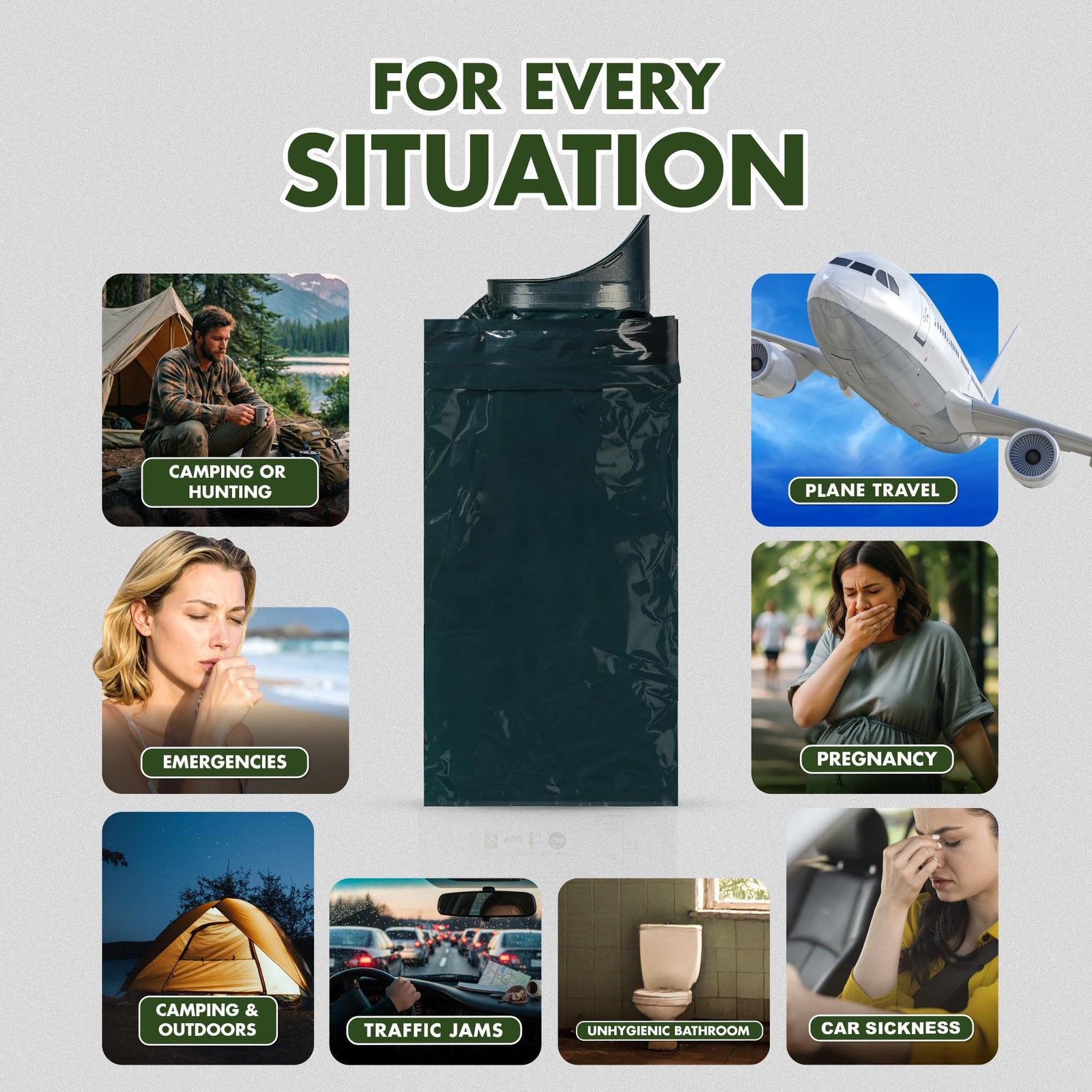 Adventurer Resealable Disposable Urinal Bags – Leak-Proof, Hygienic 6 Pack