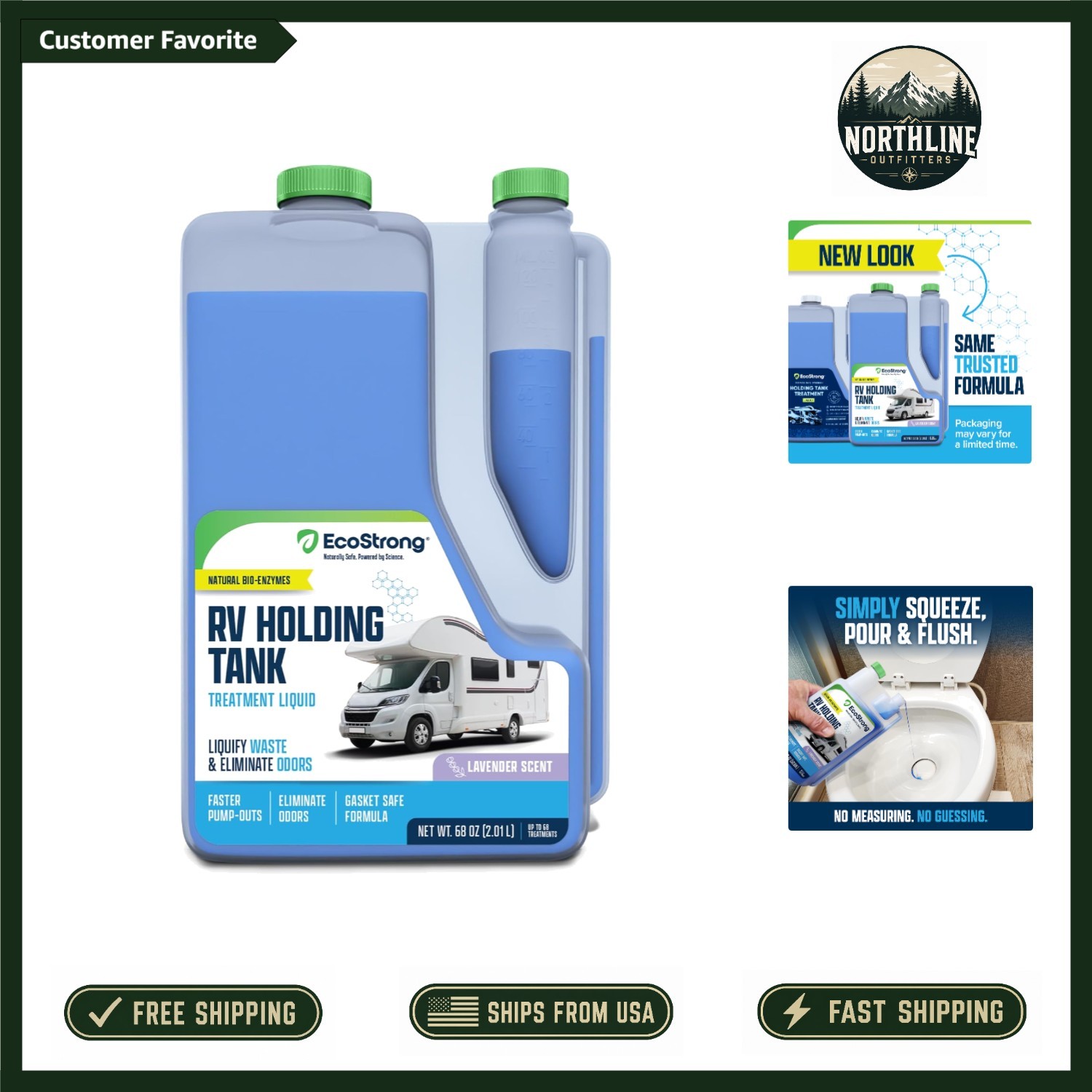 Ultimate Triple Action RV Treatment – Lavender Scented Waste Cleaner, 68 Oz