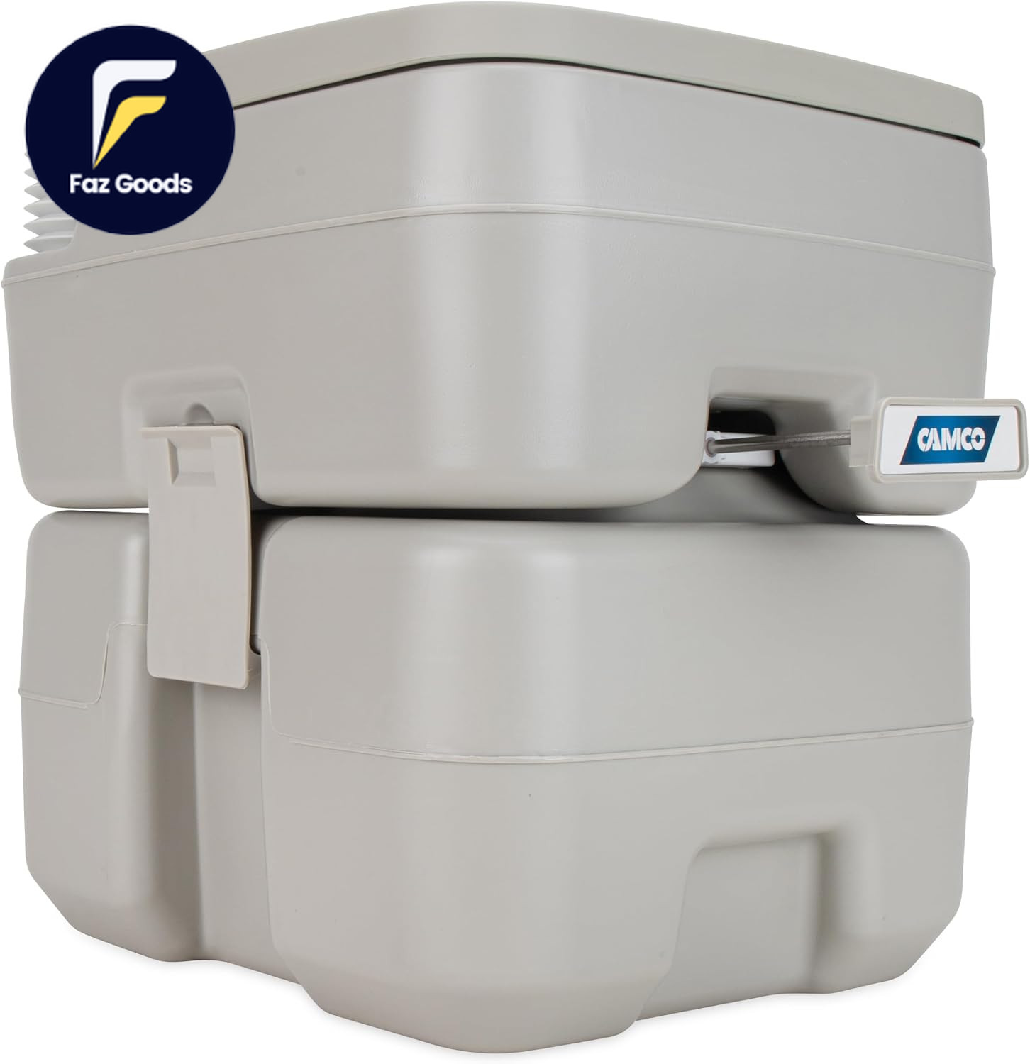 5.3-Gallon Portable Toilet – Features Detachable Holding Tank W/Sealing Slide Va