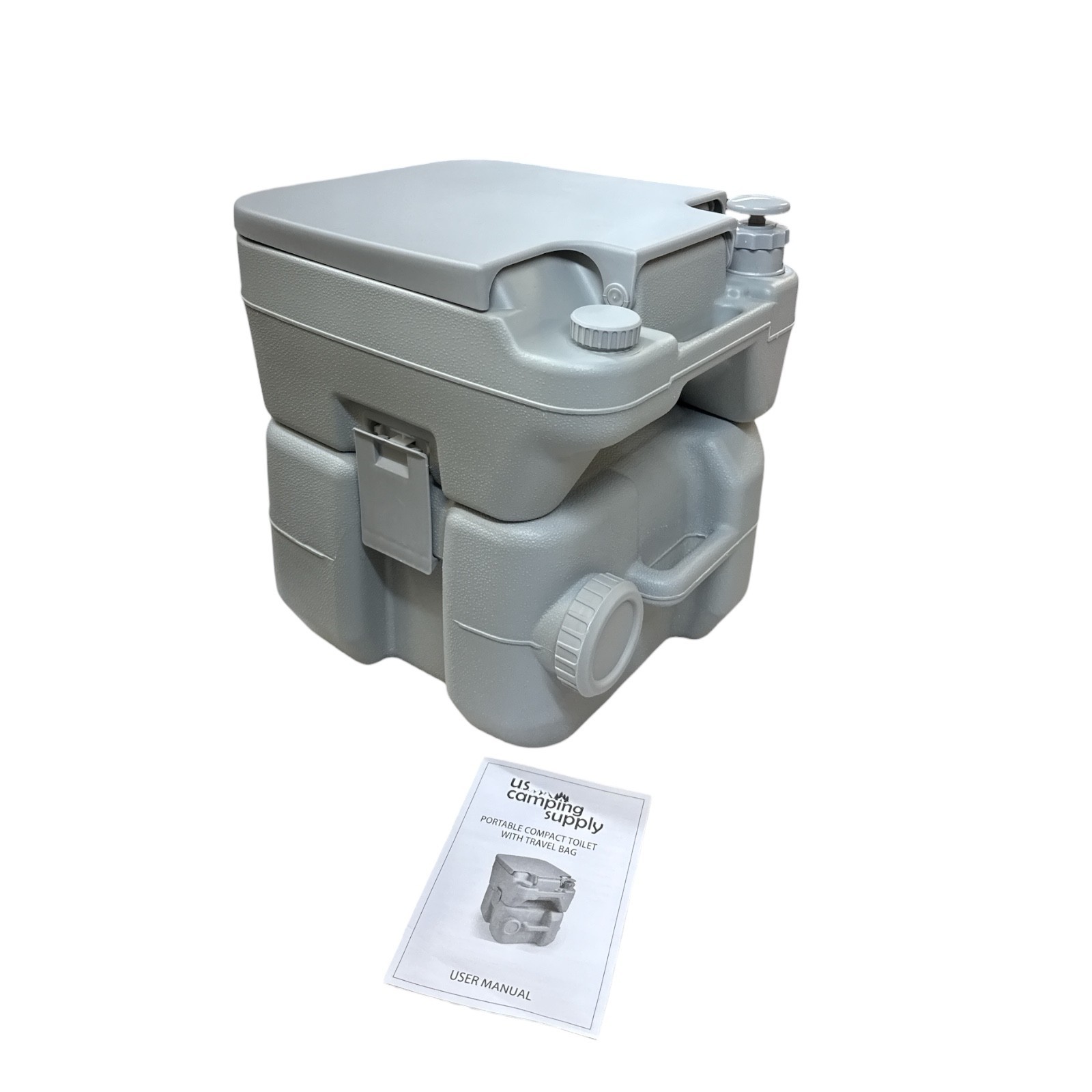 U.S. Camping Supply Portable Toilet with Carry Bag, 5.3 Gallon Waste Tank