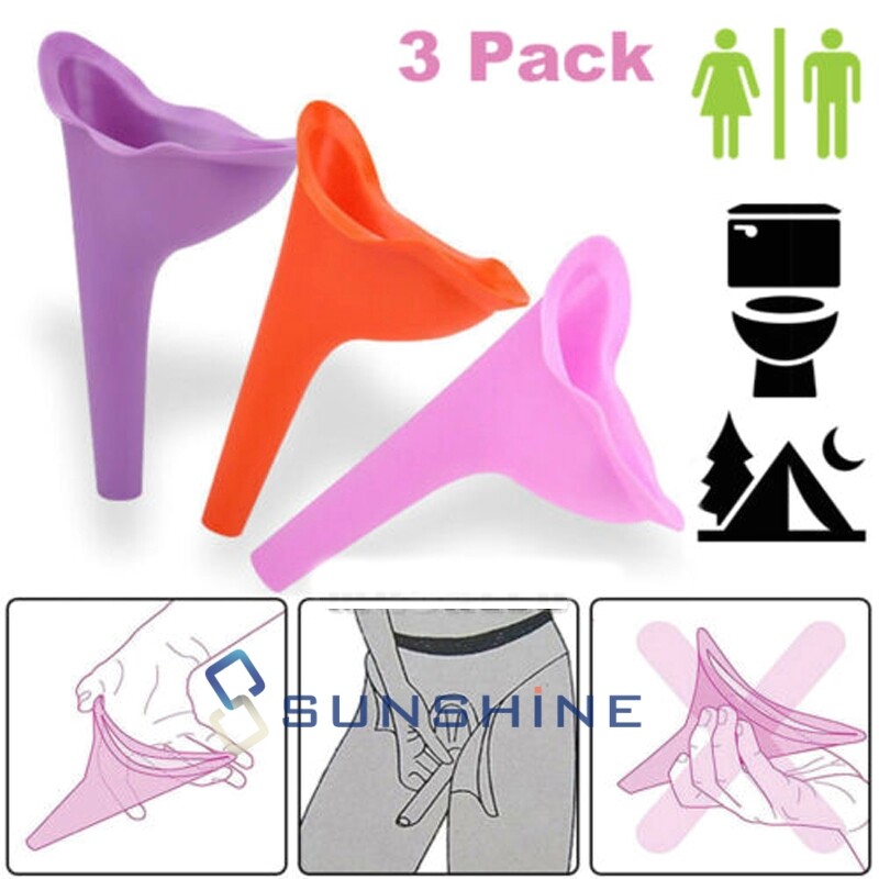3Pcs Resuable Pee Funnel Men Women Emergency Urinal Device Outdoor Toilet