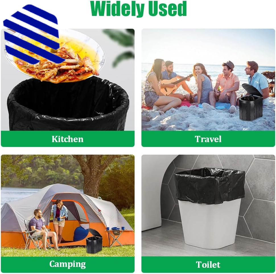 Camping Toilet Bags 120 PCS 6 Roll Portable Toilet Bags Thickened Toilet Waste