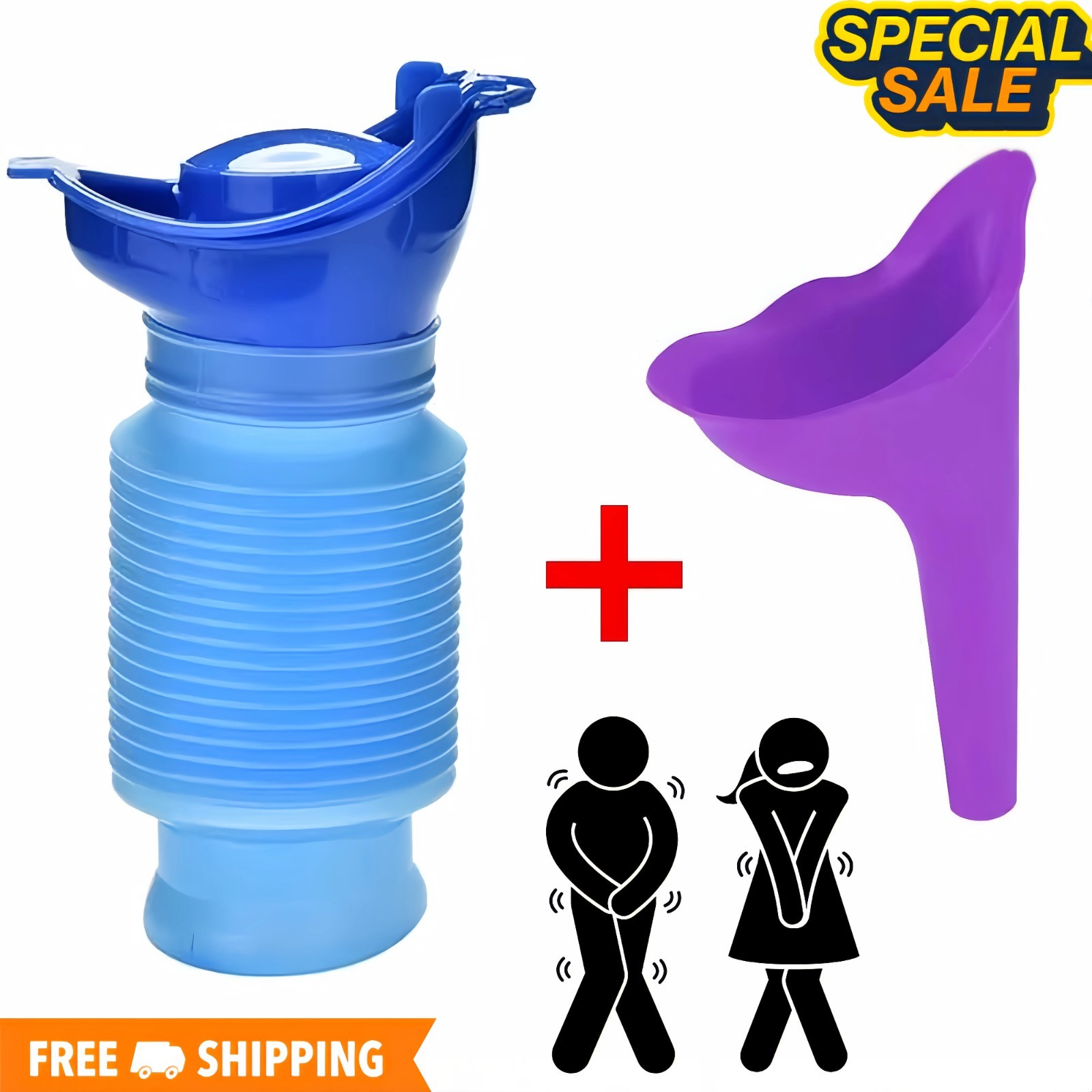 Portable Urinal Bottle for Men & Women Travel Camping Car Emergency Toilet