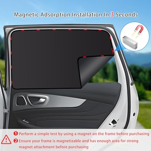 Car Window Shades – 4 Pack Car Window Covers Premium UV Blackout 4pcs