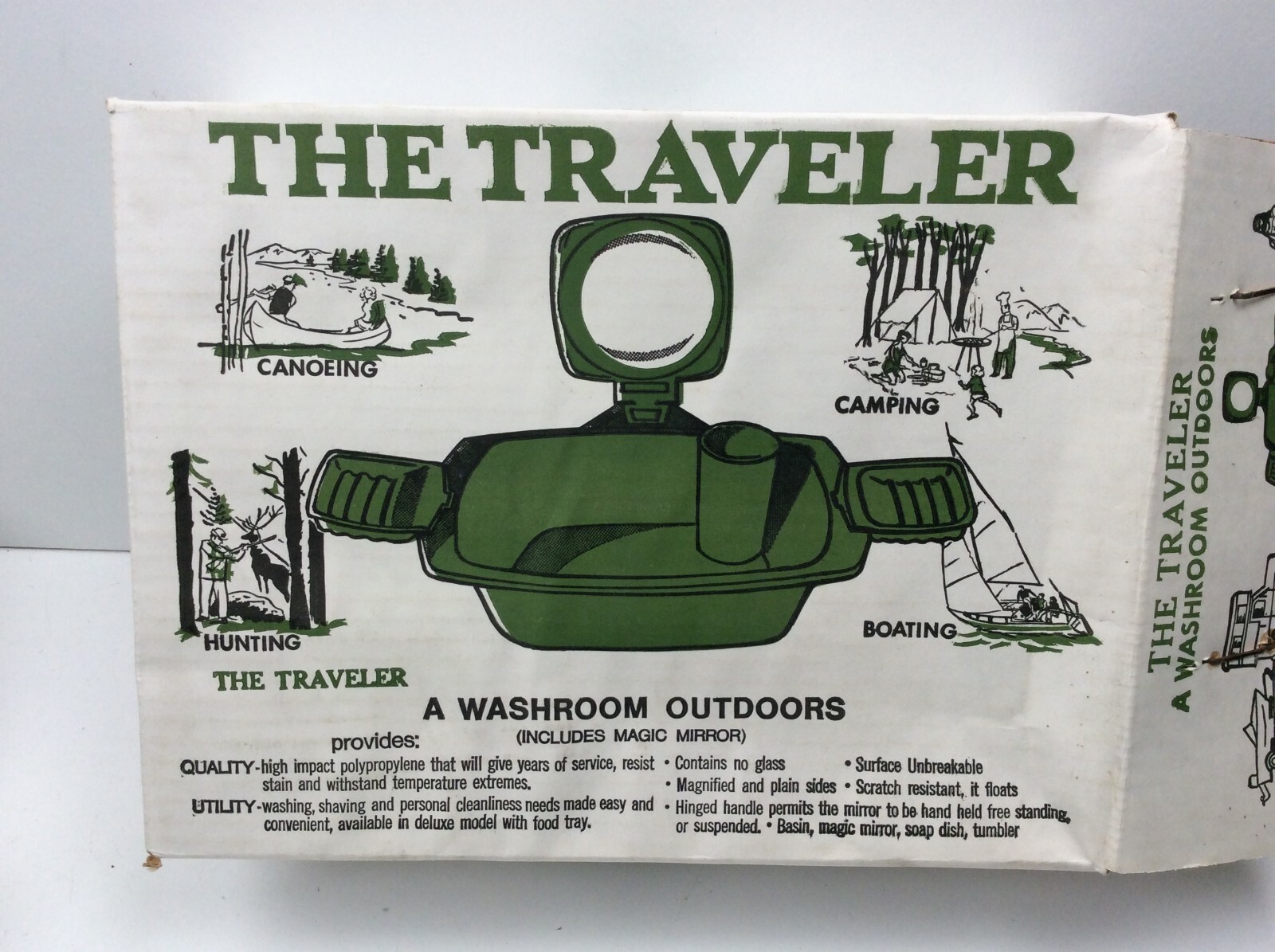 Vintage 1980’s NOS “The Traveler” Portable Outdoor Washroom RV Camping Boating