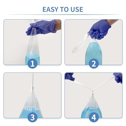 100 Pcs PE Disposable Bags, Multi-Purpose Cleaning Bags for Home, Travel &