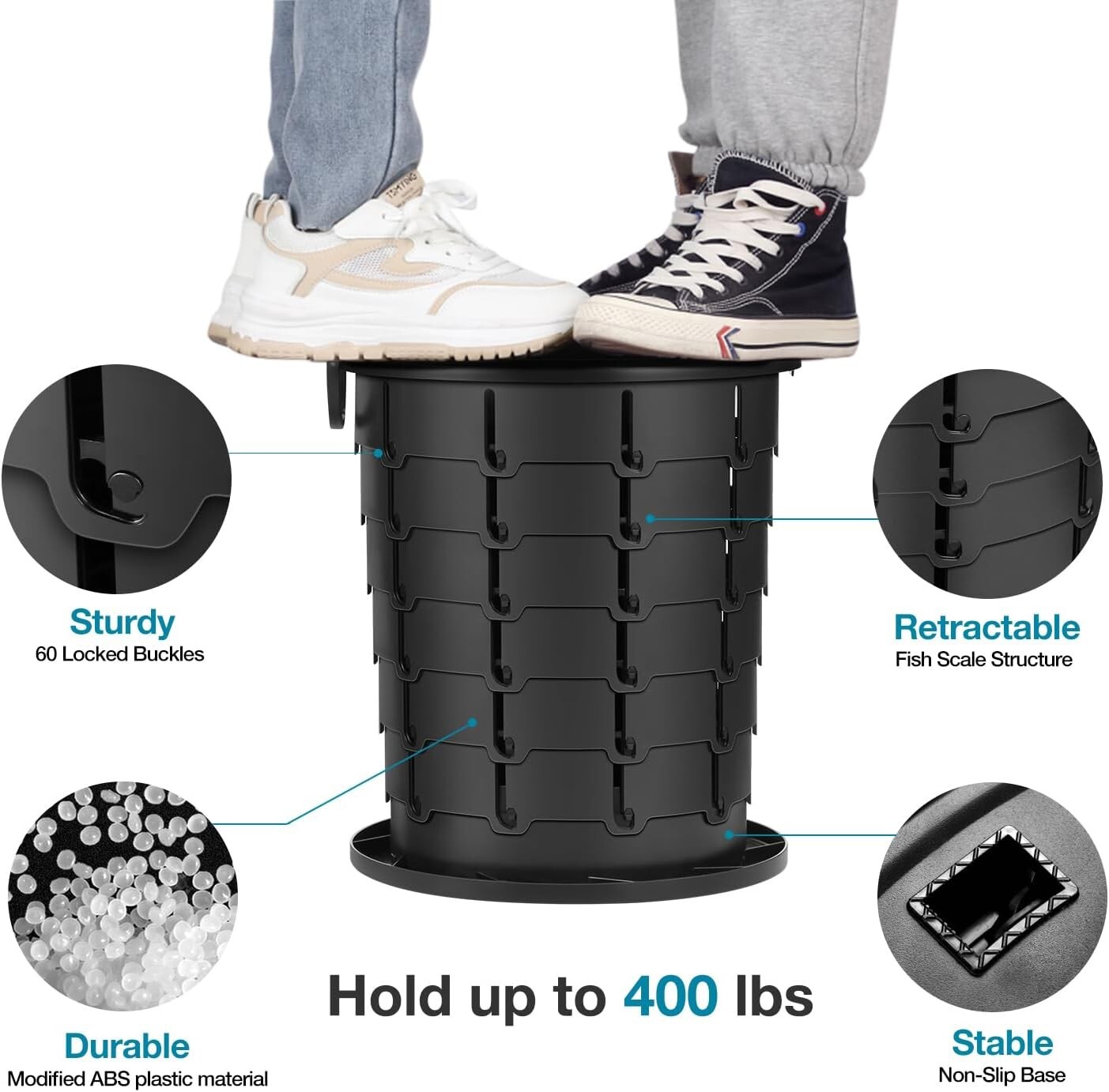 Height Adjustable Portable Camping Toilet – Foldable and Lightweight Convenience