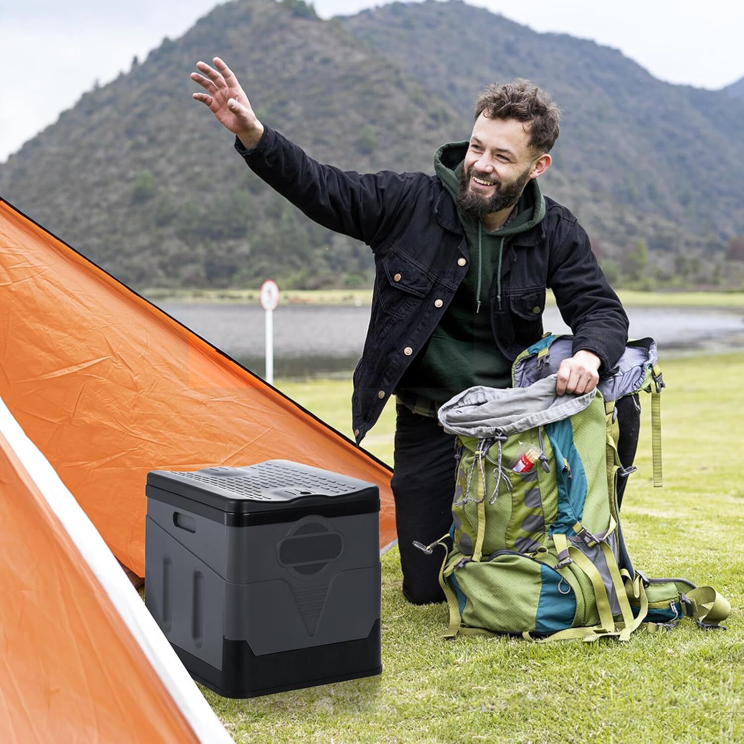 20L Portable Folding Toilet Seat For Camping Toilet Travel Hiking Outdoor Potty