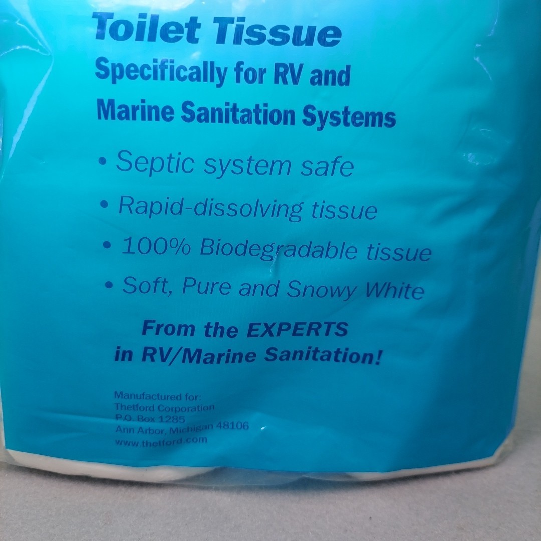 Aqua-Soft Toilet Tissue Paper Camp RV & Marine Septic Sanitation 2-ply 4-Rolls
