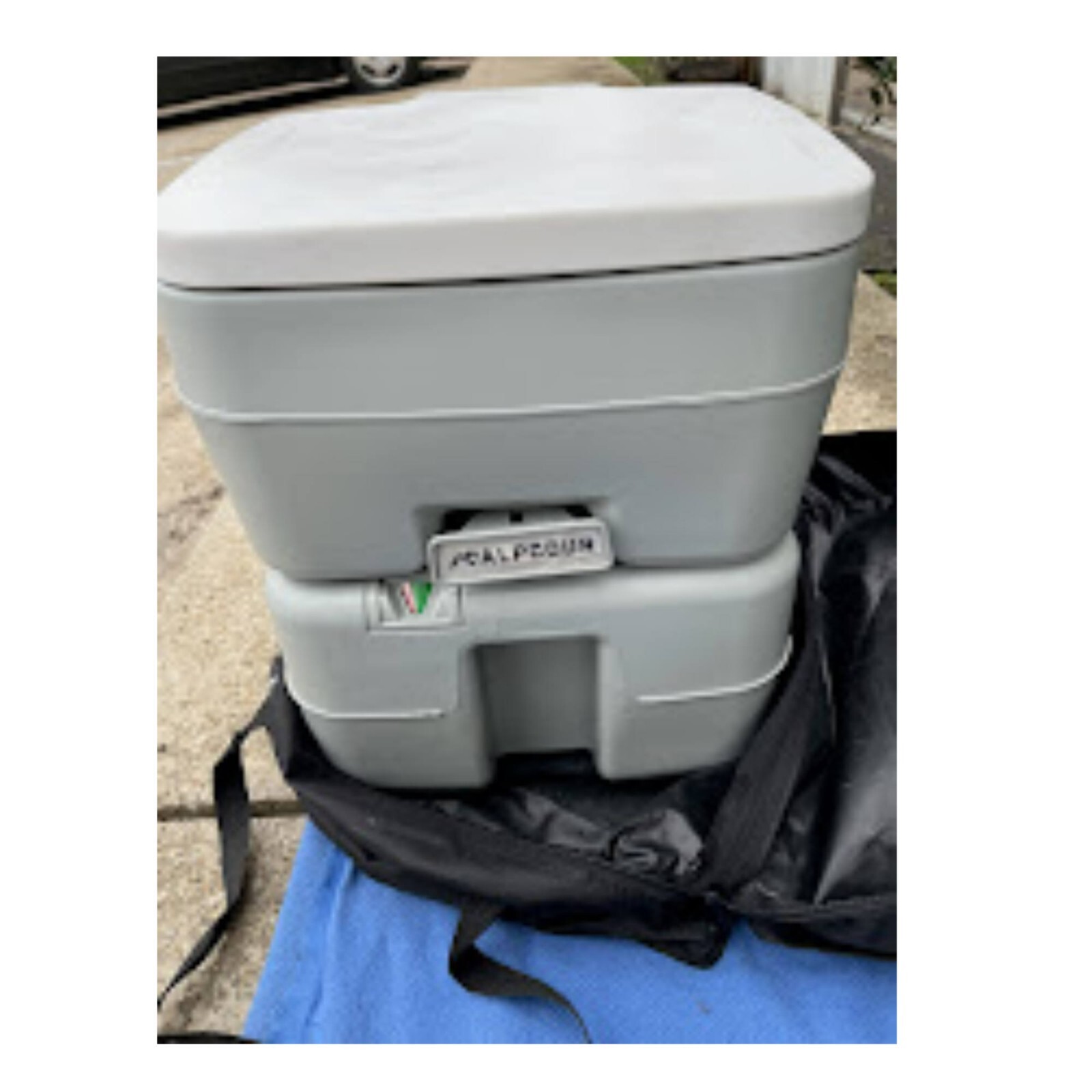 Alpcour Portable RV Toilet with Storage Bag – Commode Toilet for Camping & Boat